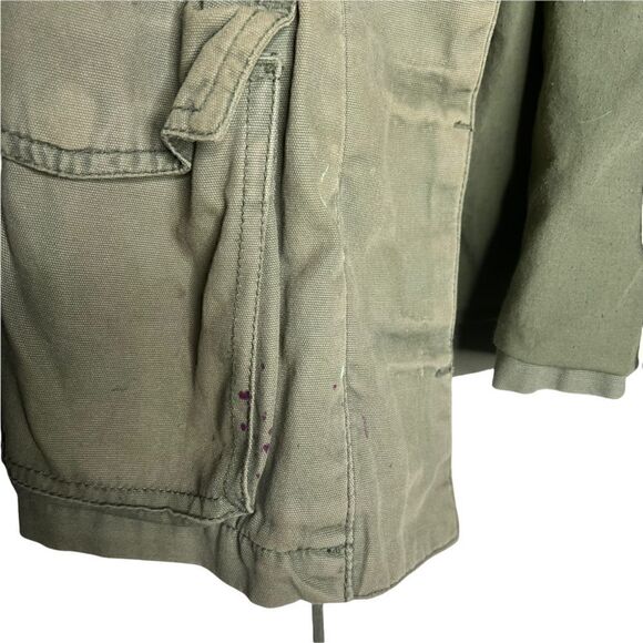 Ecote Military Style Jacket Button Down Green Medium - Picture 9 of 12